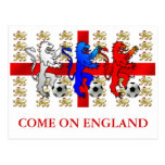 Venido en la postal de los leones de Inglaterra tr
