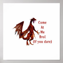 venido en mí rojo del dragón del bro posters