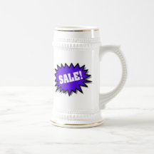 Venta azul tazas de café