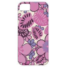 VENTA - caso rosado floral retro maravilloso del i iPhone 5 Case-Mate Cárcasas