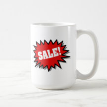 Venta roja taza de café