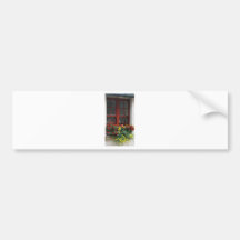 Ventana con una visión etiqueta de parachoque