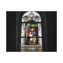 ventana de la iglesia de brezje-Eslovenia Lienzo Envuelto Para Galerías