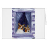 Ventana del Corgi Tarjeta