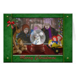 Ventana del navidad tarjetón