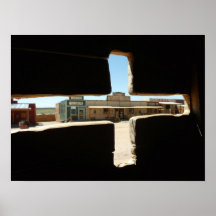 ventana del oeste vieja de la barra poster