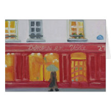 VENTANA NOTECARD QUE HACE COMPRAS DE PARÍS TARJETÓN