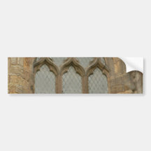 Ventana vieja de la iglesia pegatina de parachoque