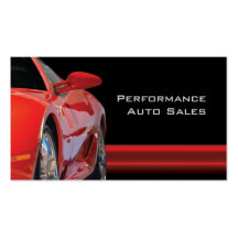 Ventas autos y servicio del alto rendimiento tarjetas de negocios