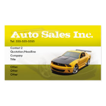 Ventas del coche, ventas autos plantilla de tarjeta de negocio