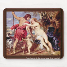 Venus y Adonis de Rubens Peter Paul Alfombrillas De Raton