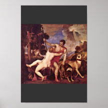 Venus y Adonis, por Tizian Posters