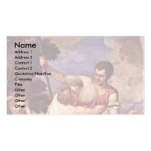 Venus y Adonis, por Tizian Plantilla De Tarjeta De Visita
