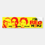 Veo a gente roja etiqueta de parachoque