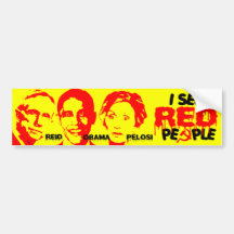 Veo a gente roja etiqueta de parachoque