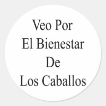 Veo Por El Bienestar De Los Caballos Etiquetas
