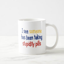 Veo que alguien ha estado tomando píldoras de la e taza de café