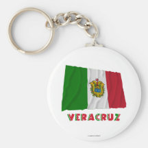Veracruz que agita la bandera oficiosa llaveros personalizados