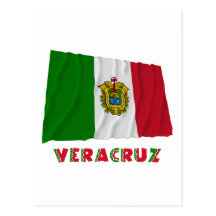 Veracruz que agita la bandera oficiosa postales