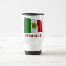 Veracruz que agita la bandera oficiosa tazas