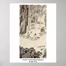 Verano debajo de Bannanenpalmen de Qiu Ying Poster