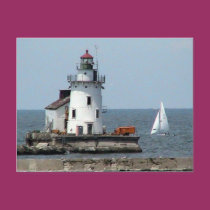 Verano del faro del lago Erie tarjetas postales