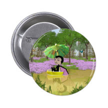 "Verano en botón de la charca de la limonada" Pin