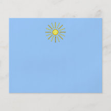 Verano feliz Sun. Amarillo y azul Tarjeta Publicitaria