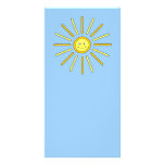 Verano feliz Sun. Amarillo y azul Tarjeta Fotográfica Personalizada