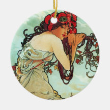 Verano, las estaciones, Mucha Ornaments Para Arbol De Navidad