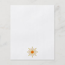 Verano sonriente Sun. Amarillo y naranja Tarjetas Informativas