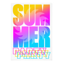 Verano Sun del tigre 80s de Corey Invitacion Personalizada