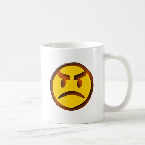 verärgertes Smilie angry smiley Kaffeehaferl