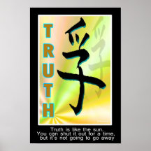 Verdad - símbolo chino posters