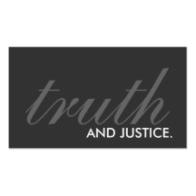 verdad y justicia. (personalizable del color) plantilla de tarjeta de negocio