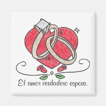 Verdadero Espera del amor del EL Imán De Frigorífico