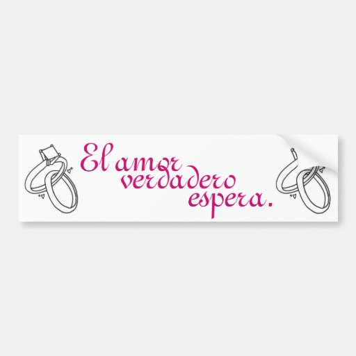 Verdadero Espera del amor del EL Etiqueta De Parachoque