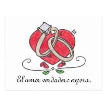 Verdadero Espera del amor del EL Tarjeta Postal