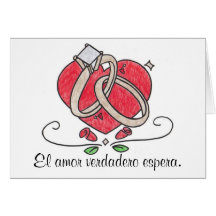Verdadero Espera del amor del EL Tarjeton
