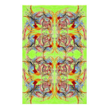 Verde abstracto del papel del arte del libro de re papelería personalizada