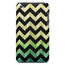 Verde amarillo Chevron Case-Mate iPod Touch Cárcasa