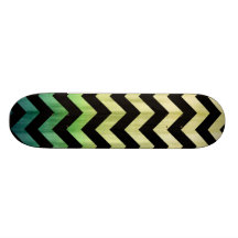 Verde amarillo Chevron Patines Personalizados