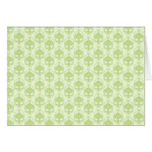 Verde bonito en el damasco verde tarjetas