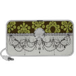 verde chartreuse en diseño marrón del damasco altavoces