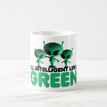 Verde chistoso taza