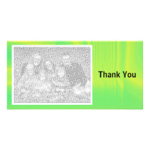 Verde claro sombreado tarjetas fotograficas personalizadas