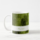 Verde conocido de encargo motivo floral del arte d taza