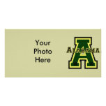 Verde de Alabama "A" Tarjetas Fotográficas Personalizadas