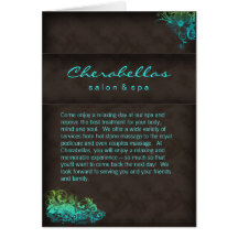 Verde de azules turquesas del folleto del balneari tarjeton