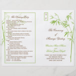 Verde de bambú y Brown del programa el | del boda  Tarjetas Informativas